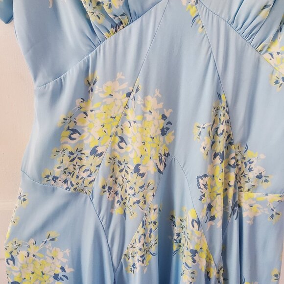Women’s Free People Laura Midi Dress in Blue Floral - Picture 6 of 9
